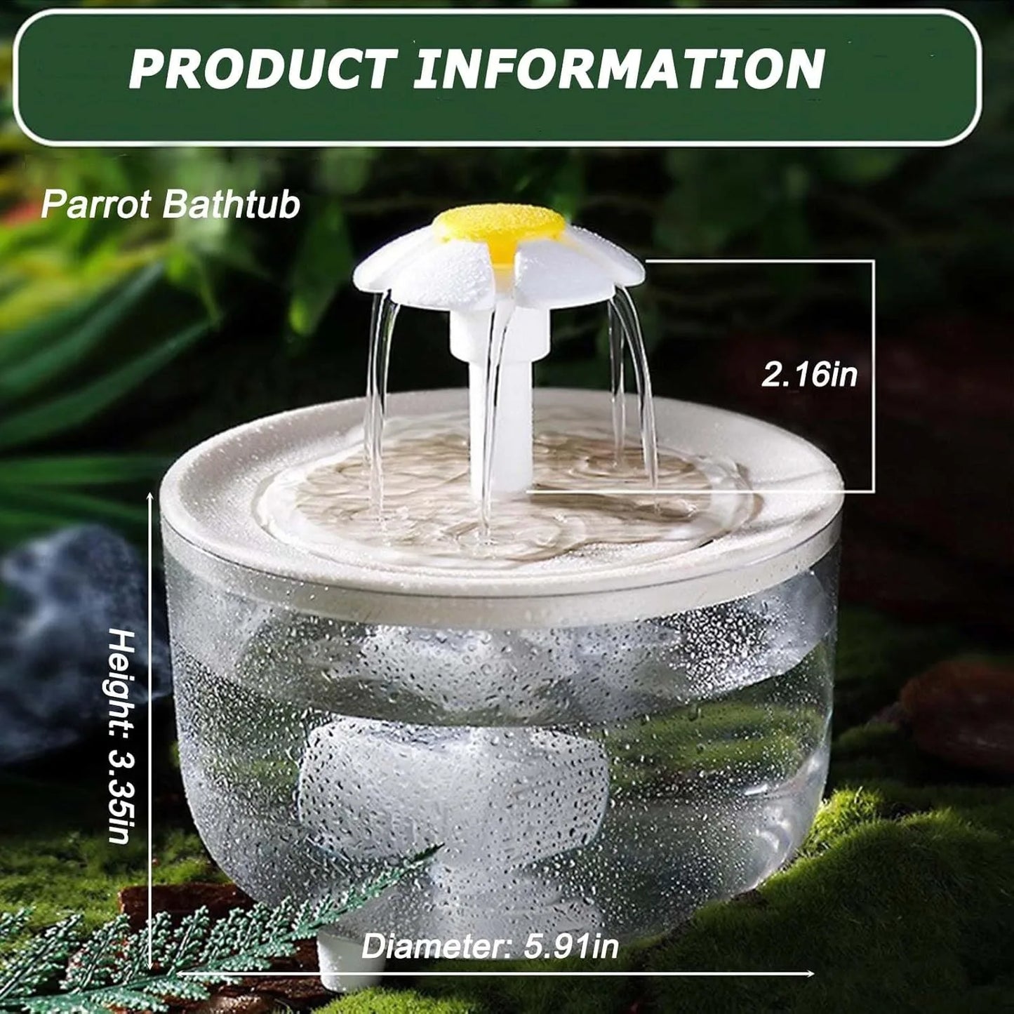 Automatic Indoor Bird Bath Fountain