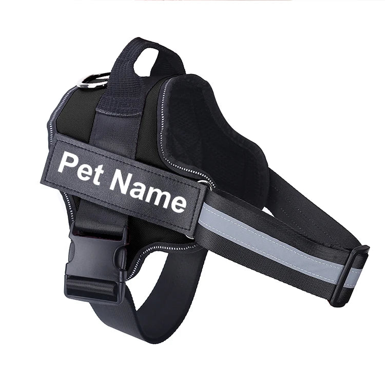 Dog Harness NO PULL Reflective Breathable Adjustable Pet Harness Vest with ID Custom Patch O
