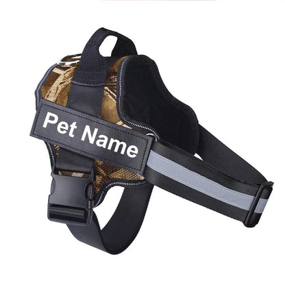 Dog Harness NO PULL Reflective Breathable Adjustable Pet Harness Vest with ID Custom Patch O