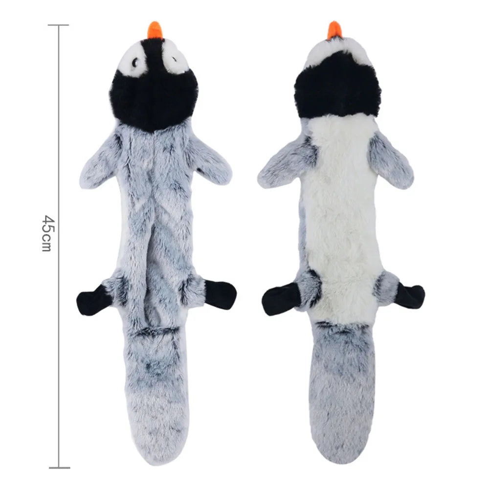 Funny Simulated Animal No Stuffing Dog Toy with Squeakers Durable Stuffingless Plush Squeaky Dog Chew