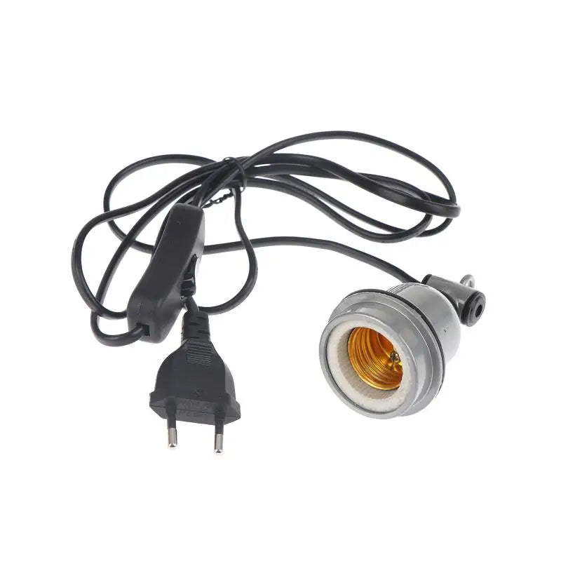 E27 Spiral Socket Reptile Heating Lamp Holder Power Cord with Control Switch for Pet Tortoise Snake Tank Habitat