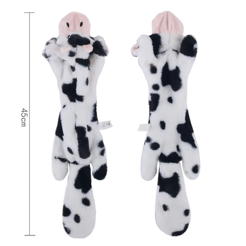 Funny Simulated Animal No Stuffing Dog Toy with Squeakers Durable Stuffingless Plush Squeaky Dog Chew