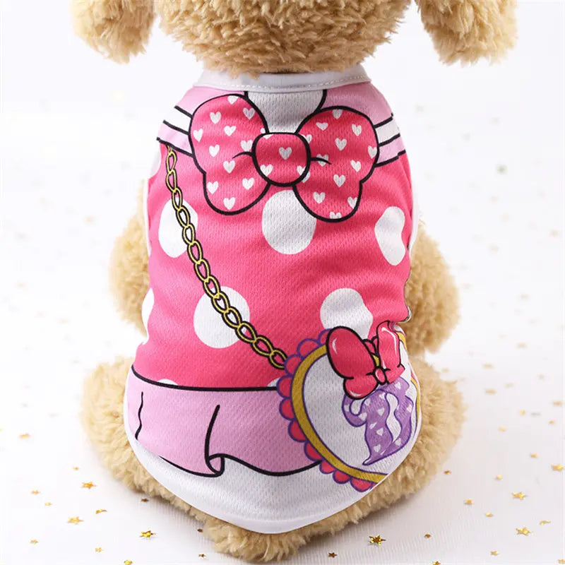 Pet Dog Clothes Cartoon Clothing Puppy Dogs Soft Vests Summer Shirt