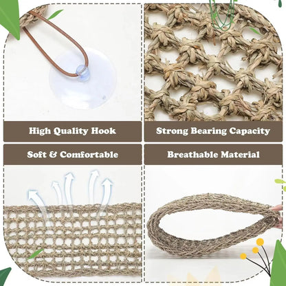 Bearded Dragon Hammock Reptile Lounger for Chameleon Lizards Gecko Snakes Lguana Reptiles Geckos Grass Cushion Pet Bed Swing