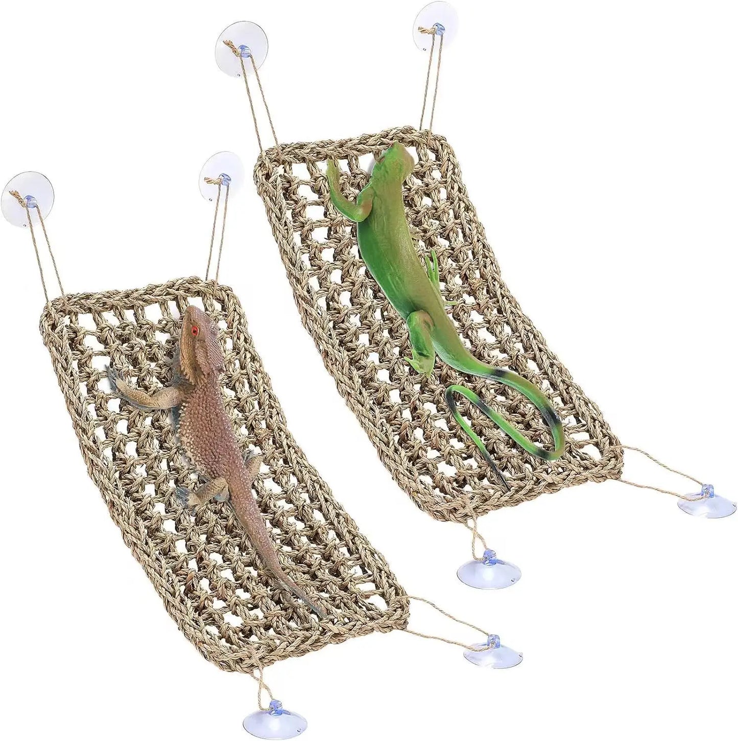 Bearded Dragon Hammock Reptile Lounger for Chameleon Lizards Gecko Snakes Lguana Reptiles Geckos Grass Cushion Pet Bed Swing
