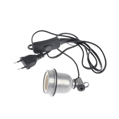 E27 Spiral Socket Reptile Heating Lamp Holder Power Cord with Control Switch for Pet Tortoise Snake Tank Habitat
