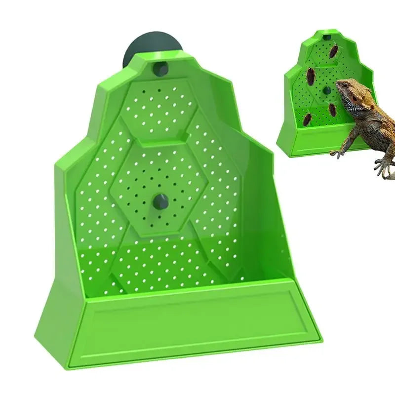 Reptile Suction Cup Feeder Anti-Escape Insect Food Dish Bowl For Snake Frog Tortoise Bearded Dragon Spider Amphibian