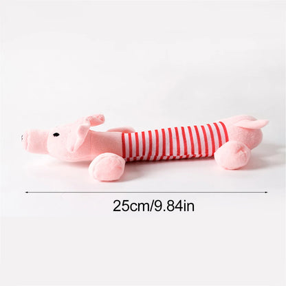 Funny Simulated Animal No Stuffing Dog Toy with Squeakers Durable Stuffingless Plush Squeaky Dog Chew
