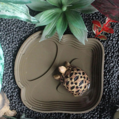Step-Style Reptile Basin, Special Drinking Bath Pool for Semi-Aquatic Turtles, Large Space Landscape Breeding Tray