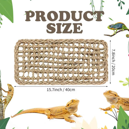 Bearded Dragon Hammock Reptile Lounger for Chameleon Lizards Gecko Snakes Lguana Reptiles Geckos Grass Cushion Pet Bed Swing