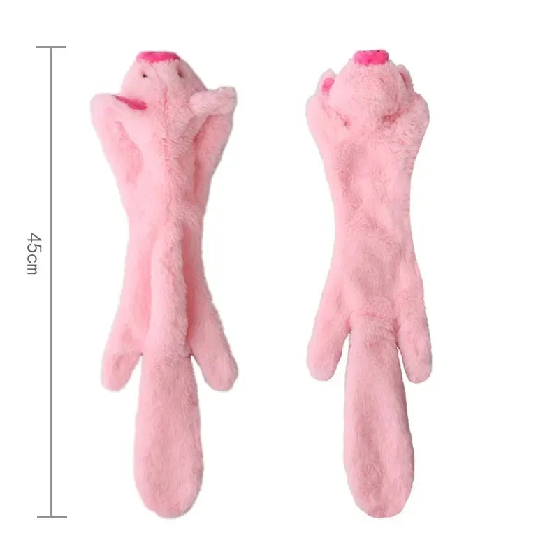 Funny Simulated Animal No Stuffing Dog Toy with Squeakers Durable Stuffingless Plush Squeaky Dog Chew