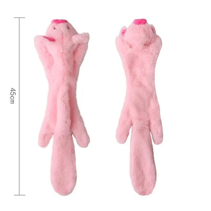 Funny Simulated Animal No Stuffing Dog Toy with Squeakers Durable Stuffingless Plush Squeaky Dog Chew
