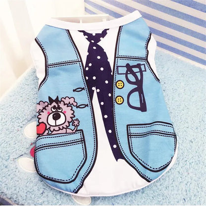 Pet Dog Clothes Cartoon Clothing Puppy Dogs Soft Vests Summer Shirt