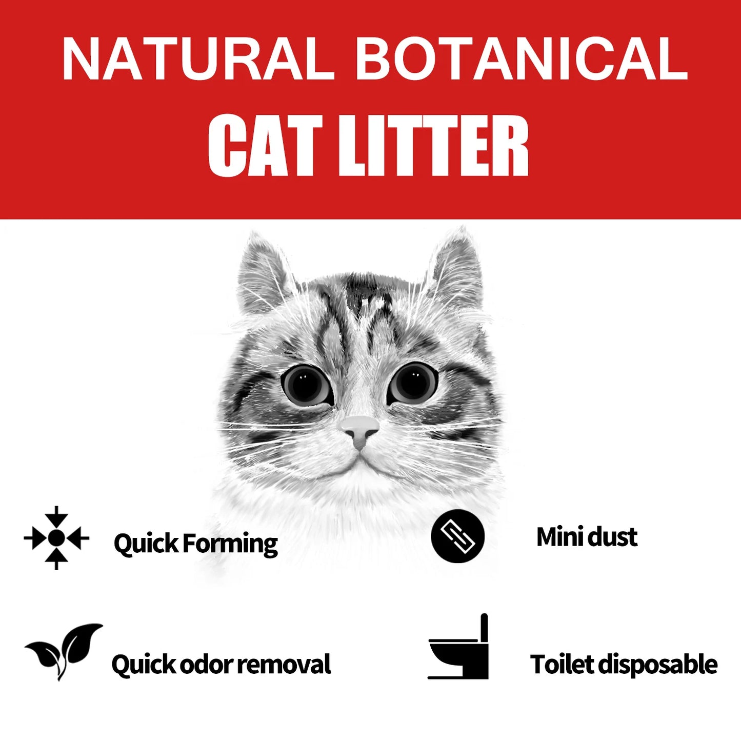Dust-Free, Flushable, Odor Control Cat Litter