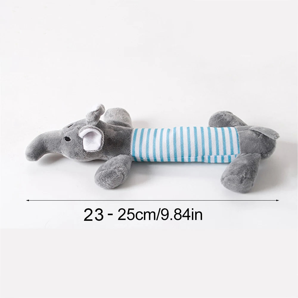 Funny Simulated Animal No Stuffing Dog Toy with Squeakers Durable Stuffingless Plush Squeaky Dog Chew