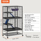 SucceBuy 64.6"Rolling Metal Ferret Cage Large4-Tier Critter Nation Cage Small Animal Cage for Pet Rat Hamster Guinea Chinchilla