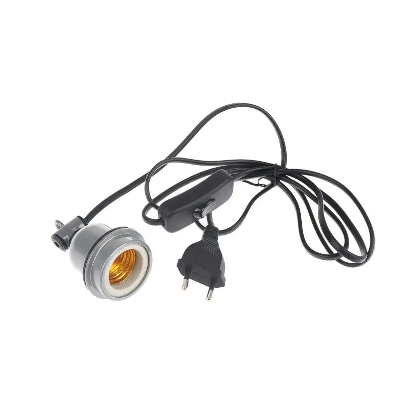 E27 Spiral Socket Reptile Heating Lamp Holder Power Cord with Control Switch for Pet Tortoise Snake Tank Habitat