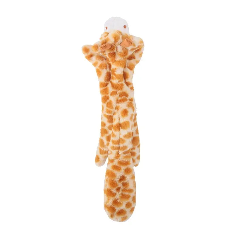 Funny Simulated Animal No Stuffing Dog Toy with Squeakers Durable Stuffingless Plush Squeaky Dog Chew