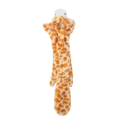 Funny Simulated Animal No Stuffing Dog Toy with Squeakers Durable Stuffingless Plush Squeaky Dog Chew