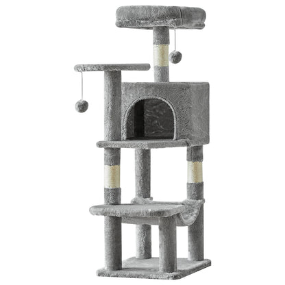 JHK 44In Cat Tree Tall Multi-Cat Climbing Tower for Pet Furniture Natural Sisal Scratching Posts