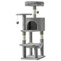 JHK 44In Cat Tree Tall Multi-Cat Climbing Tower for Pet Furniture Natural Sisal Scratching Posts